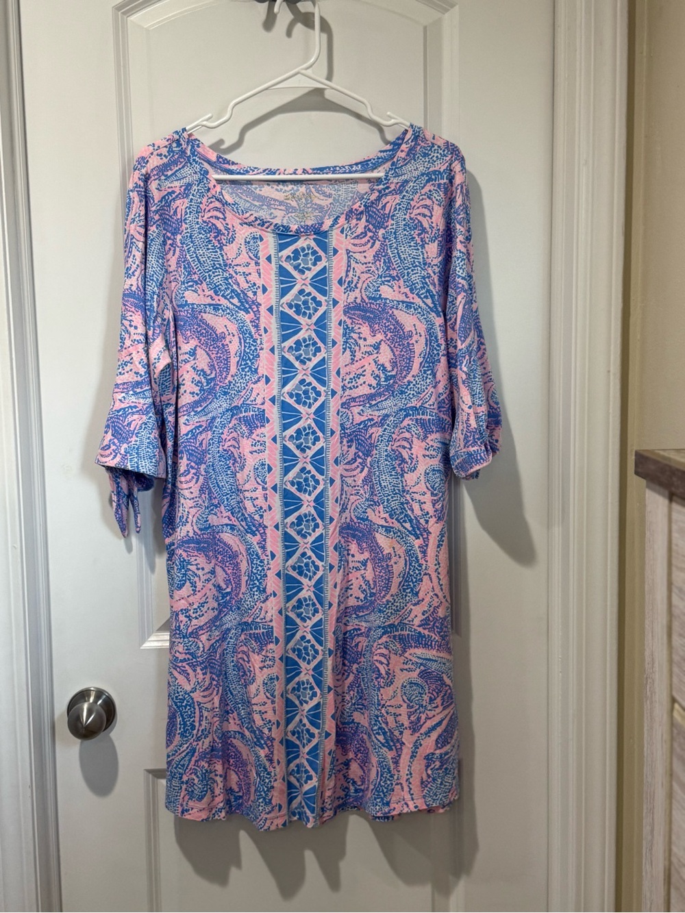 Lilly Pulitzer Pink and Blue Paisley Shift Dress